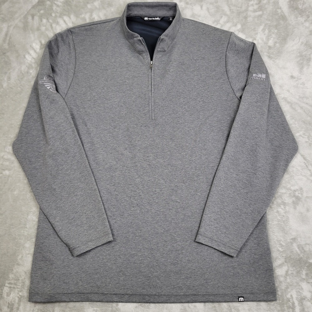 Travis Mathew Pullover Mens 2XL Gray Heather 1/4 Zip Golf Stretch Performance
